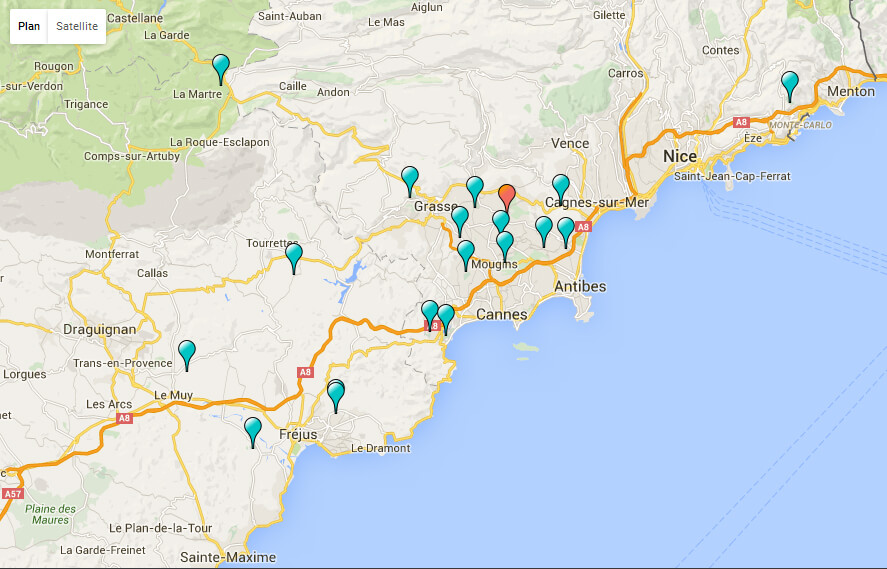 les terrains de golf sur la French Riviera